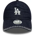 cap-zaoblena-navy-blue-adjustable-strap-9twenty-denim-stitch-los-angeles-dodgers-mlb-new-era