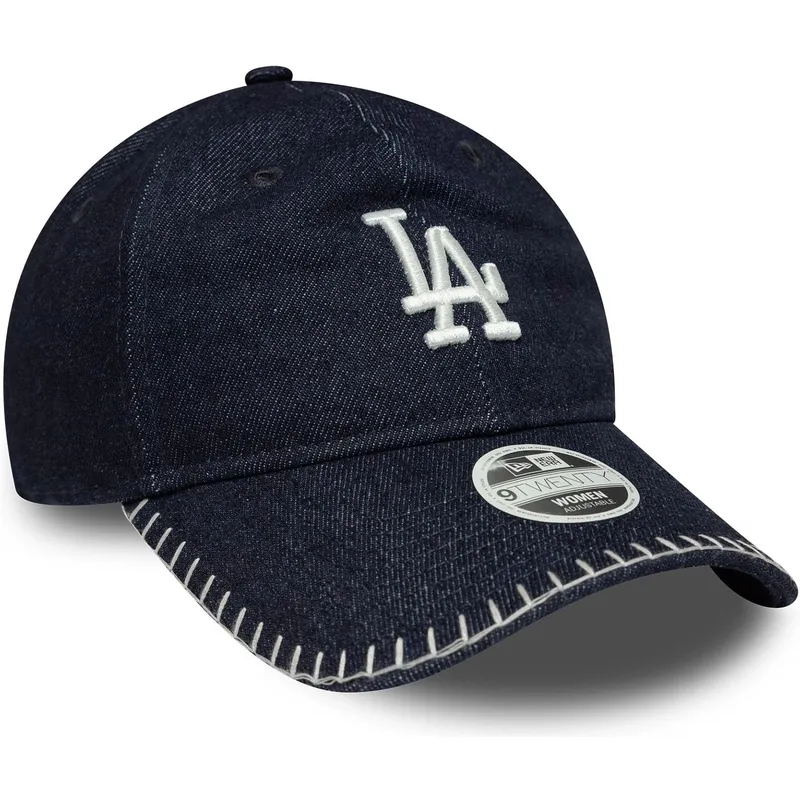 cap-zaoblena-navy-blue-adjustable-strap-9twenty-denim-stitch-los-angeles-dodgers-mlb-new-era