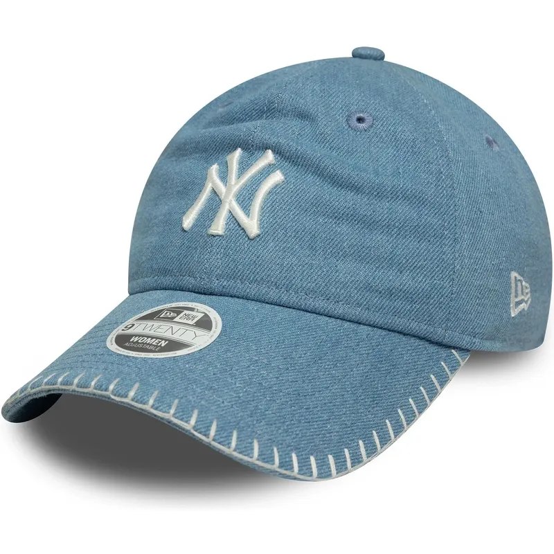cap-zaoblena-blue-adjustable-strap-9twenty-denim-stitch-new-york-yankees-mlb-new-era
