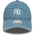 gorra-curva-azul-ajustable-para-mujer-9twenty-denim-stitch-de-new-york-yankees-mlb-de-new-era