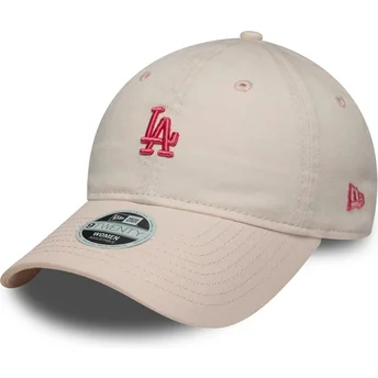 Gorra curva rosa ajustable para mujer 9TWENTY Washed Mini de Los Angeles Dodgers MLB de New Era