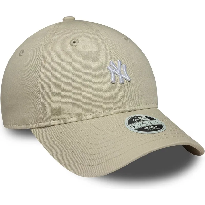 cap-zaoblena-beige-adjustable-strap-9twenty-washed-mini-new-york-yankees-mlb-new-era