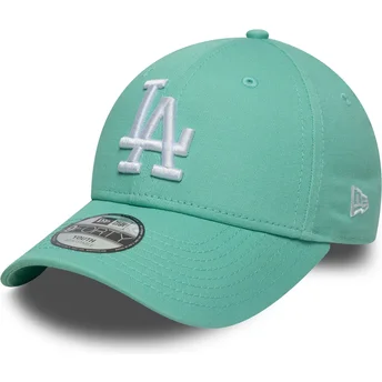 Cap zaoblená green adjustable strap pre deti 9FORTY League Essential Los Angeles Dodgers MLB New Era