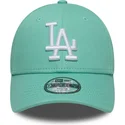 grune-gebogene-verstellbare-kappe-fur-kinder-9forty-league-essential-der-los-angeles-dodgers-mlb-von-new-era