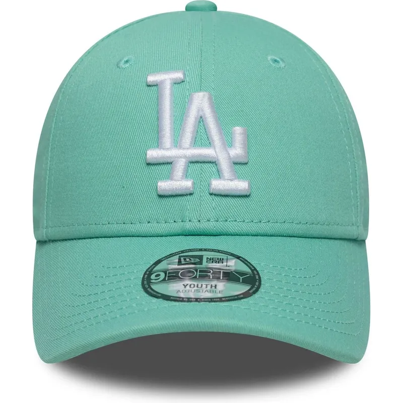 cap-zaoblena-green-adjustable-strap-pre-deti-9forty-league-essential-los-angeles-dodgers-mlb-new-era