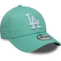 new-era-curved-brim-youth-9forty-league-essential-los-angeles-dodgers-mlb-green-adjustable-cap