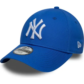 Gorra curva azul ajustable para niño 9FORTY League Essential de New York Yankees MLB de New Era