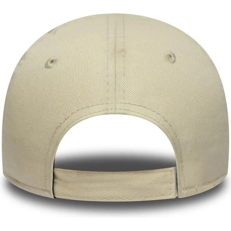 new-era-curved-brim-toddler-9forty-league-essential-los-angeles-dodgers-mlb-beige-and-pink-adjustable-cap
