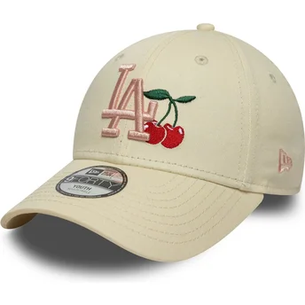 Beige gebogene verstellbare Kappe für Kinder 9FORTY Fruit Icon der New York Yankees MLB von New Era
