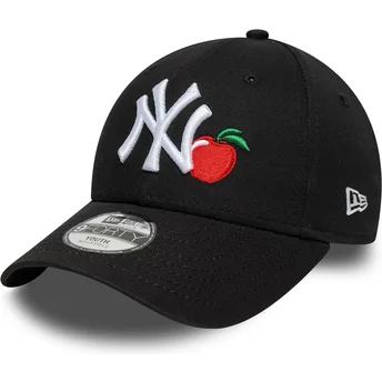Gorra curva negra ajustable para niño 9FORTY Fruit Icon de New York Yankees MLB de New Era