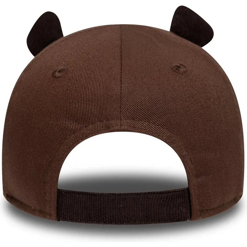 gorra-curva-marron-ajustable-para-nino-pequeno-9forty-cord-ears-de-new-era