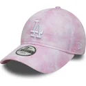 gorra-curva-rosa-ajustable-para-nino-9twenty-tie-dye-de-los-angeles-dodgers-mlb-de-new-era