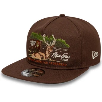 Cap rovná brown adjustable strap 19TWENTY New Era