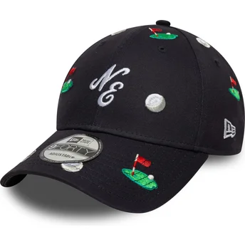 Šiltovka zaoblená tmavomodrá nastaviteľný 9FORTY Golf All Over Print New Era