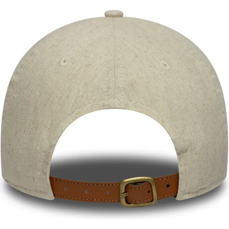cap-zaoblena-beige-adjustable-strap-9twenty-linen-new-york-yankees-mlb-new-era