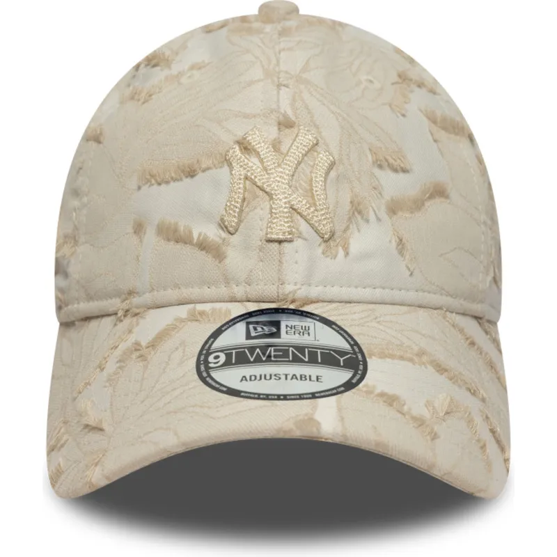 cap-zaoblena-beige-adjustable-strap-9twenty-img-floral-new-york-yankees-mlb-new-era