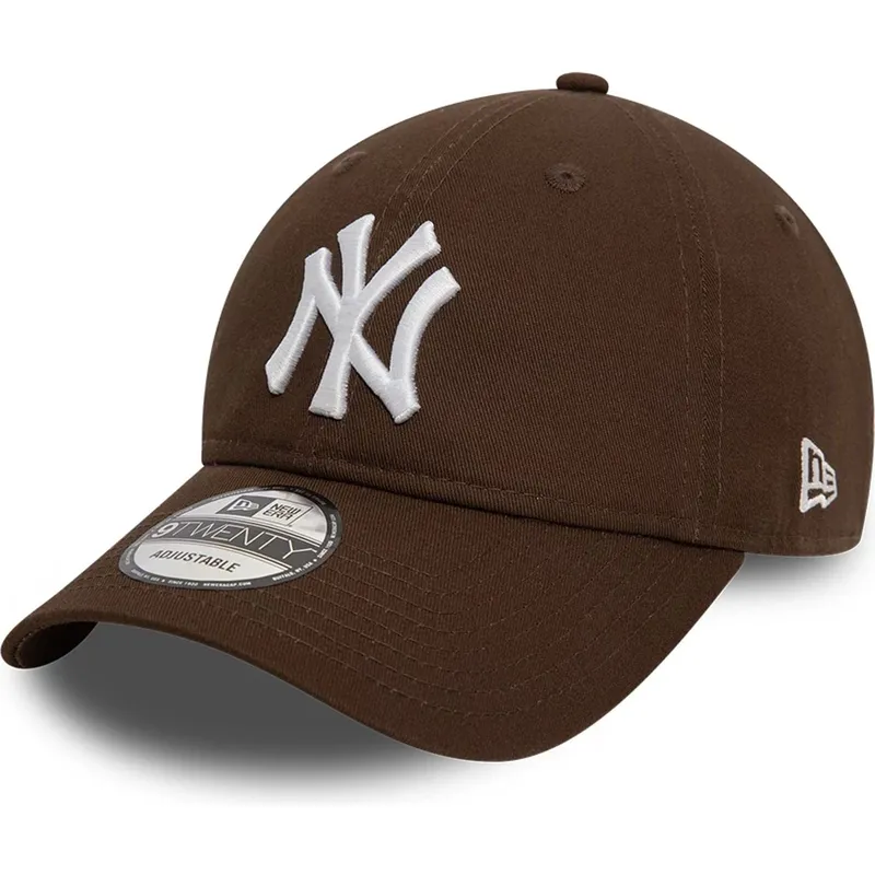 cap-zaoblena-brown-adjustable-strap-9twenty-league-essential-new-york-yankees-mlb-new-era