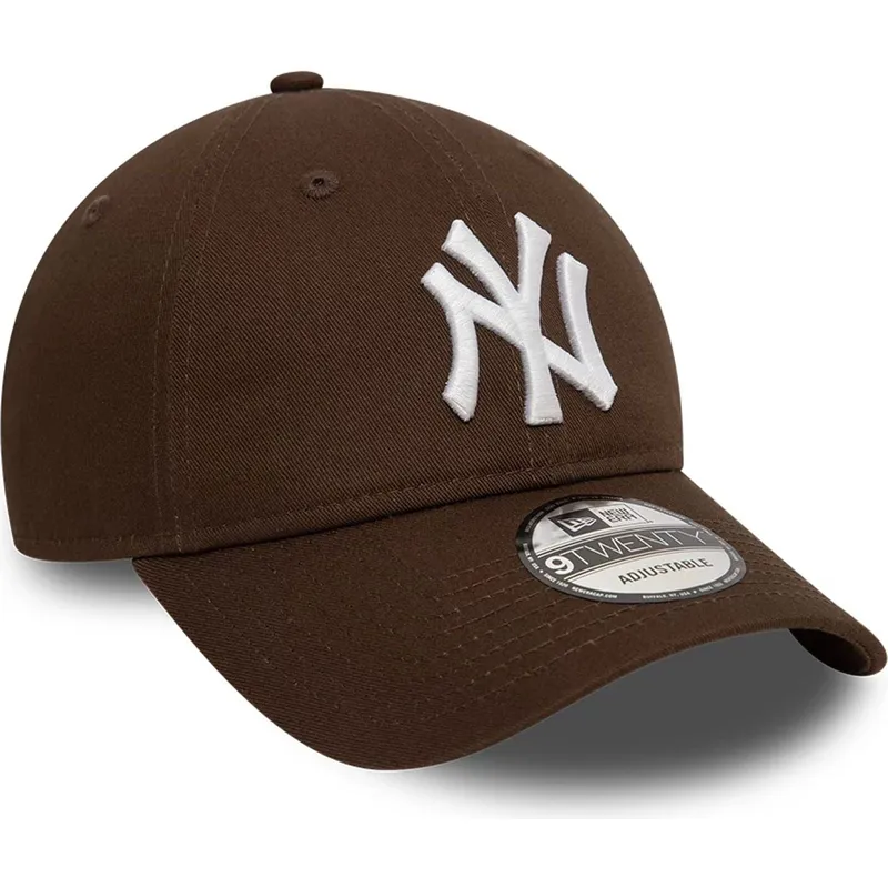 cap-zaoblena-brown-adjustable-strap-9twenty-league-essential-new-york-yankees-mlb-new-era