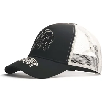 Šiltovka zaoblená čierna snapback Contrast Stitch Panther Graphic Ed Hardy
