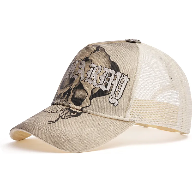 siltovka-zaoblena-bezova-snapback-gothic-skull-graphic-ed-hardy