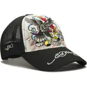 siltovka-zaoblena-biely-snapback-tattoo-eagle-graphic-ed-hardy