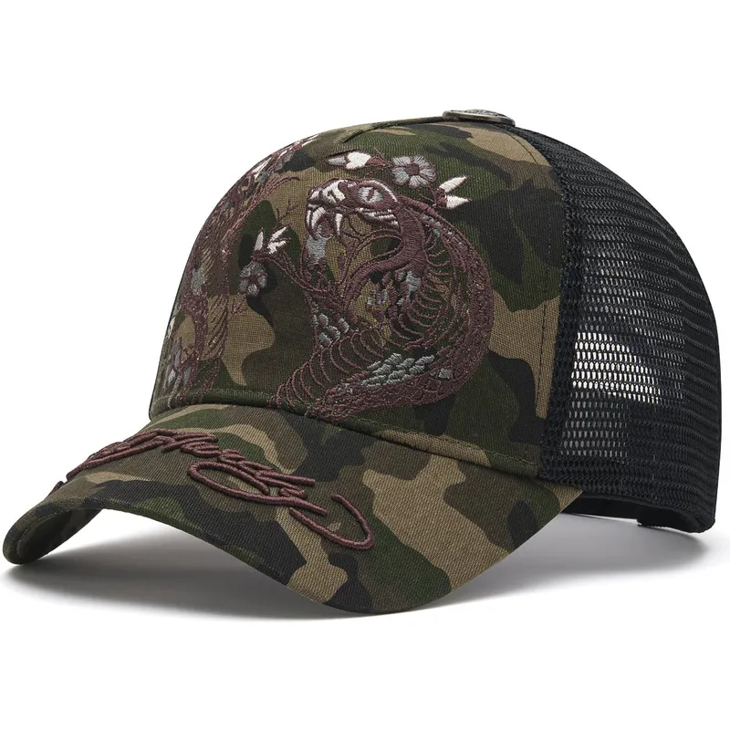 trucker-cap-camouflage-2-snakes-von-ed-hardy