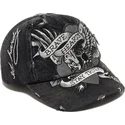 siltovka-zaoblena-cierna-nastavitelny-brave-hearts-ed-hardy