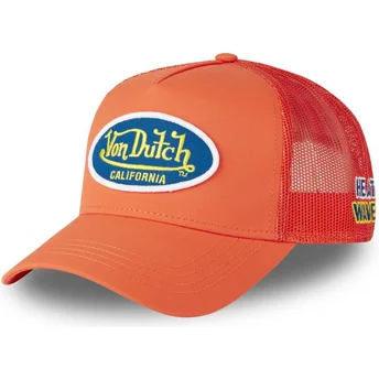 Cap zaoblená orange snapback Von Dutch