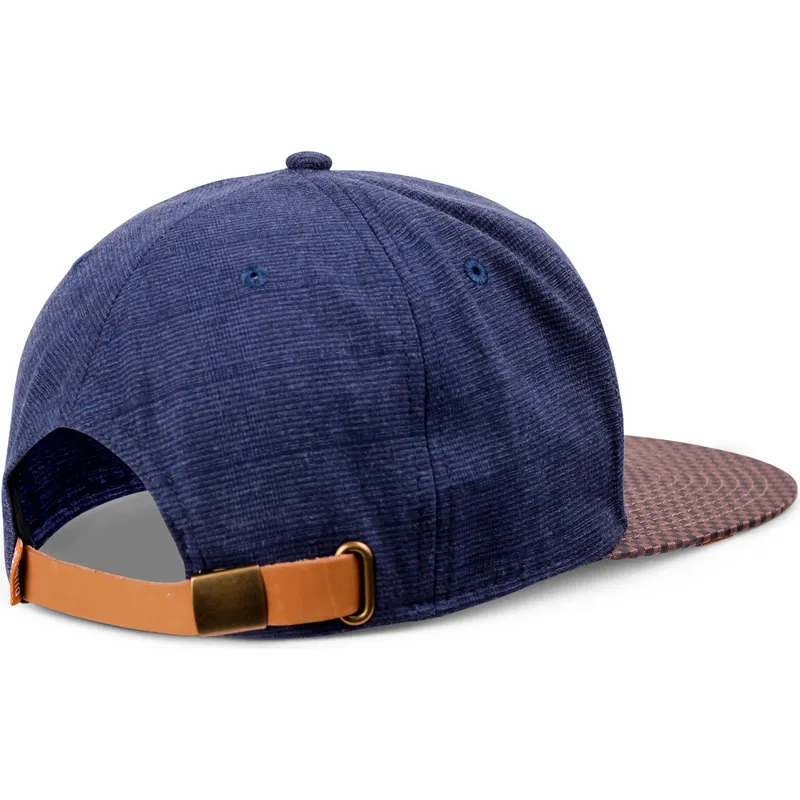 gorra-plana-azul-marino-ajustable-glencheck-de-djinns