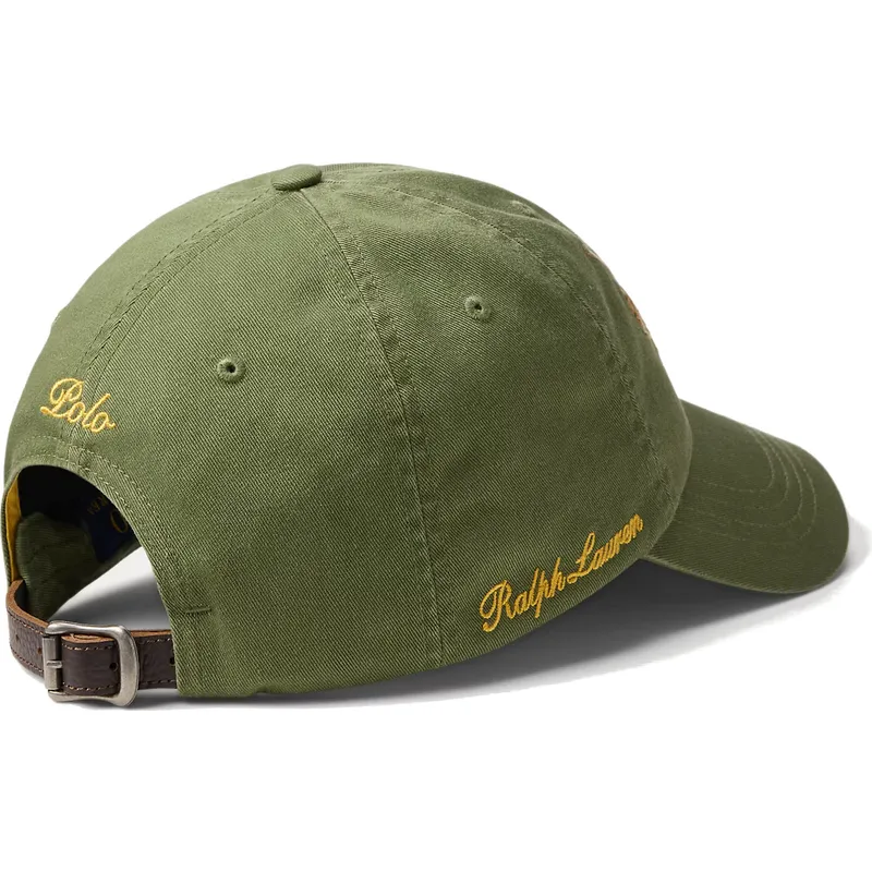 gorra-curva-verde-ajustable-twill-triple-pony-de-polo-ralph-lauren
