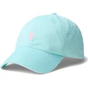 gorra-curva-azul-claro-ajustable-con-logo-rosa-cotton-chino-classic-sport-de-polo-ralph-lauren