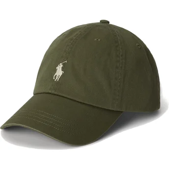 Šiltovky zaoblená zelená nastaviteľný pásik Cotton Chino Classic Sport Polo Ralph Lauren