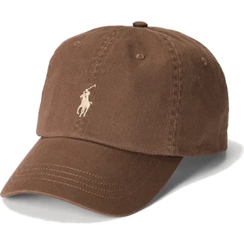 Šiltovka zaoblená hnedá nastaviteľný Cotton Chino Classic Sport Polo Ralph Lauren