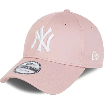 Cap zaoblená pink adjustable strap claro 9FORTY League Essential New York Yankees MLB New Era