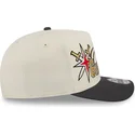beige-und-schwarze-gebogene-snapback-kappe-9fifty-a-frame-classic-der-vegas-golden-knights-nhl-von-new-era
