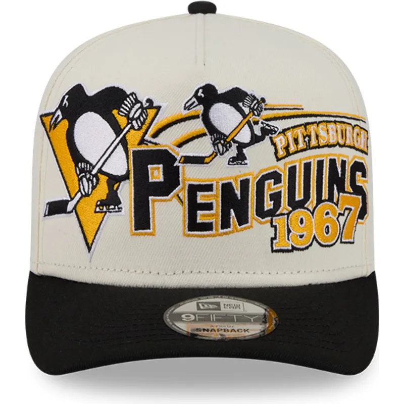 siltovky-zaoblena-bezova-snapback-9fifty-a-frame-classic-pittsburgh-penguins-nhl-new-era