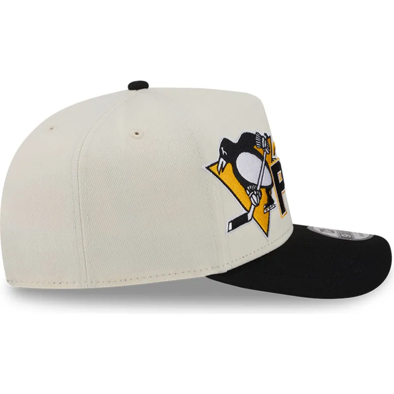 siltovky-zaoblena-bezova-snapback-9fifty-a-frame-classic-pittsburgh-penguins-nhl-new-era