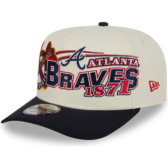 Cap zaoblená beige snapback 9FIFTY A Frame Classic Atlanta Braves MLB New Era
