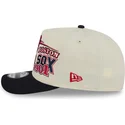 beige-und-schwarze-gebogene-snapback-kappe-9fifty-a-frame-classic-der-boston-red-sox-mlb-von-new-era