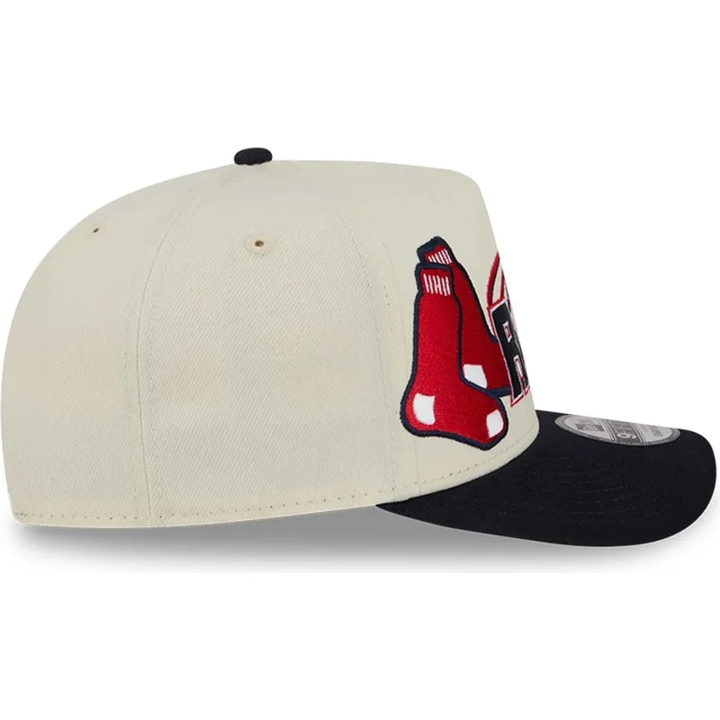 gorra-curva-beige-y-negra-snapback-9fifty-a-frame-classic-de-boston-red-sox-mlb-de-new-era