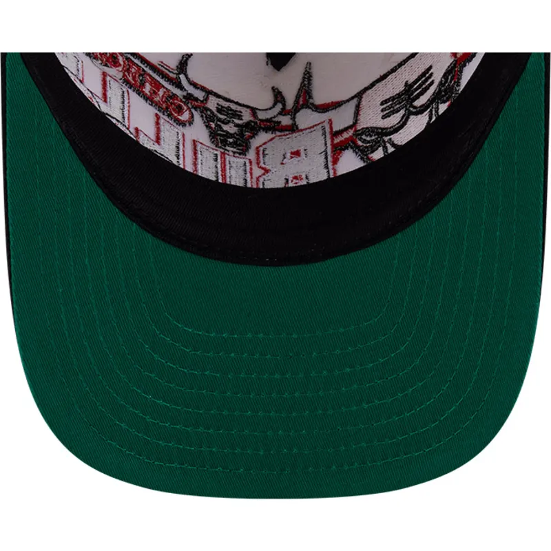 new-era-curved-brim-9fifty-a-frame-classic-chicago-bulls-nba-beige-and-black-snapback-cap