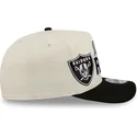 new-era-curved-brim-9fifty-a-frame-classic-las-vegas-raiders-nfl-beige-and-black-snapback-cap