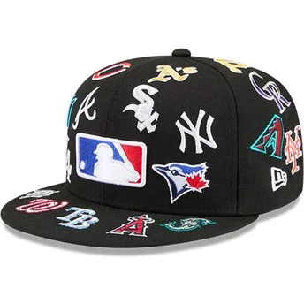 Cap rovná black ajustada 59FIFTY All Over MLB New Era