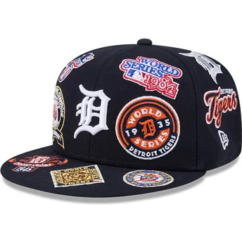 Cap rovná navy blue ajustada 59FIFTY All Over Detroit Tigers MLB New Era