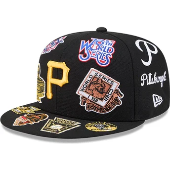 Šiltovky rovná čierna upravený 59FIFTY All Over Pittsburgh Pirates MLB New Era