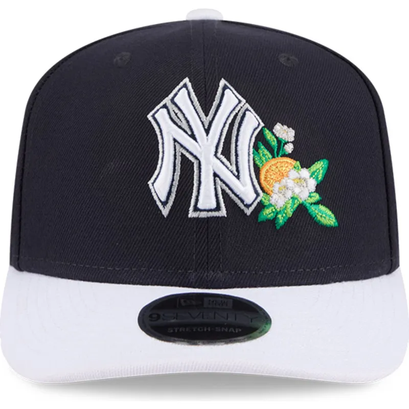 siltovka-zaoblena-tmavomodra-snapback-9seventy-stretch-snap-flower-new-york-yankees-mlb-new-era