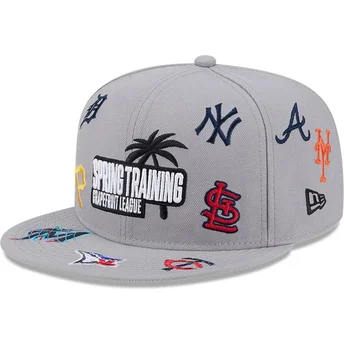 Graue Flatcap Snapback 9FIFTY Scattered Grapefruit League Logo von MLB von New Era