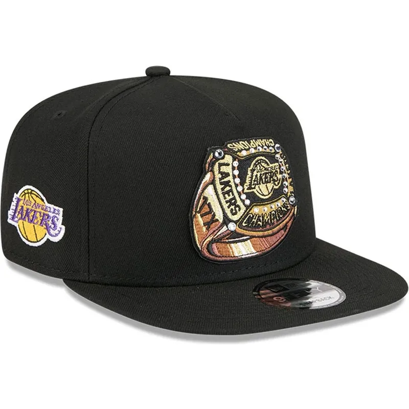 new-era-flat-brim-9fifty-a-frame-ring-los-angeles-lakers-nba-black-snapback-cap