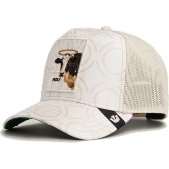 Šiltovky zaoblená kamionista biely snapback vaca Holy Cow Religulous The Farm The Farm de Goorin Bros.