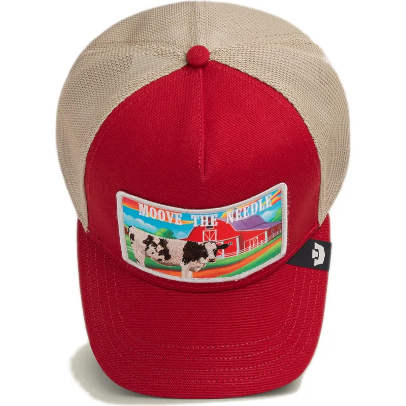 gorra-trucker-roja-vaca-moove-the-needle-greener-grass-the-farm-de-goorin-bros